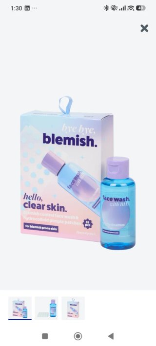 Bye Bye Blemish Set: Limpiador y Parches