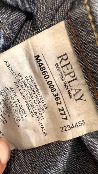 Camisa vaquera Replay azul oscuro Talla M