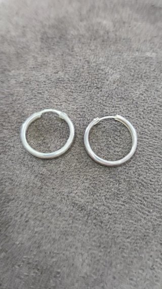 Pendientes Aro Plata Unisex Nuevos