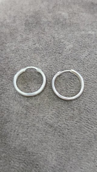 Pendientes Aro Plata Unisex Nuevos