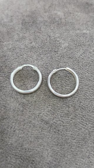 Pendientes Aro Plata Unisex Nuevos