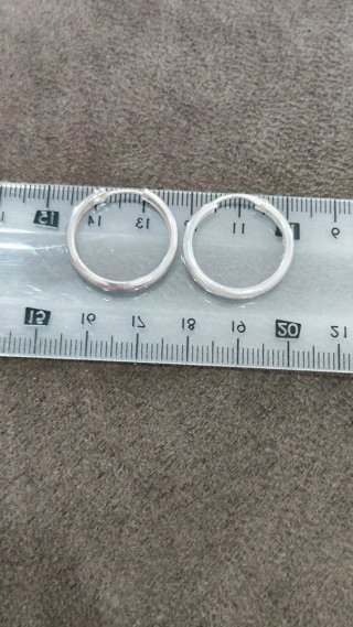 Pendientes Aro Plata Unisex Nuevos