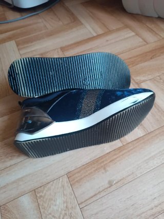 Tenis Mujer Talla 38 Azul y Dorado