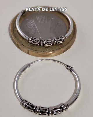 Pendientes Aro Plata de Ley 925 6