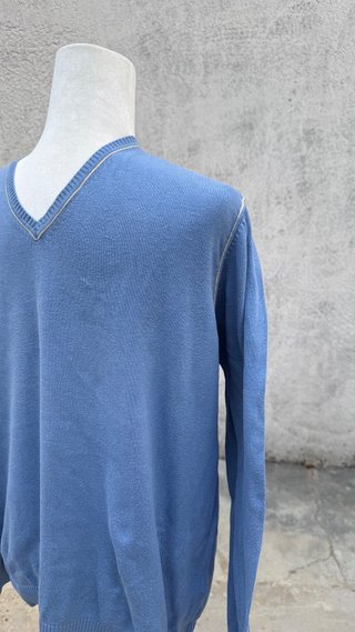 Camisola Malha V Massimo Dutti Azul L