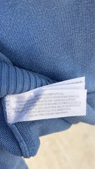 Camisola Malha V Massimo Dutti Azul L