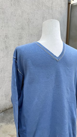 Camisola Malha V Massimo Dutti Azul L
