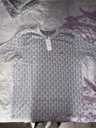 Camiseta Lacoste Blanca Logo Bordado