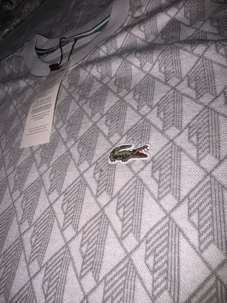 Camiseta Lacoste Blanca Logo Bordado