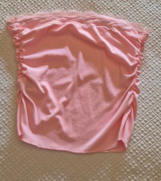 Top rosa con Encaje y Lazo Talla S