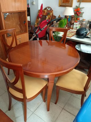 Mesa Comedor Extensible Cerezo Macizo