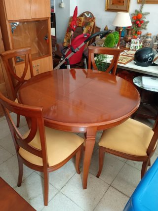 Mesa Comedor Extensible Cerezo Macizo