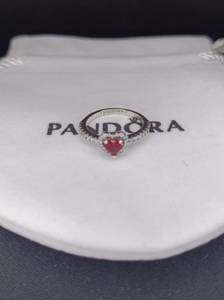 Anillo Pandora Corazón Rojo S925