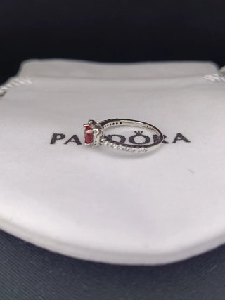 Anillo Pandora Corazón Rojo S925