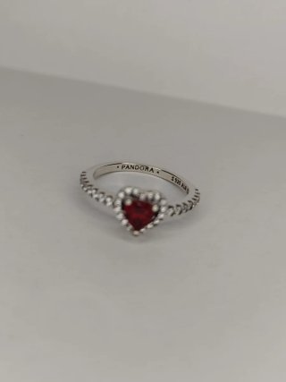 Anillo Pandora Corazón Rojo S925