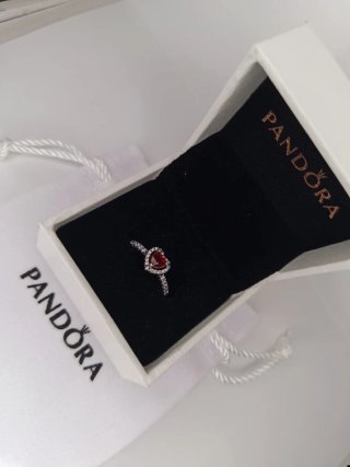 Anillo Pandora Corazón Rojo S925