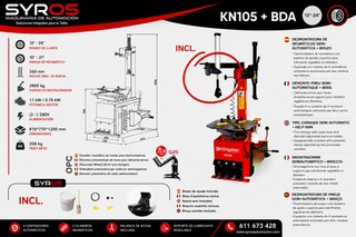 Desmontadora de Neumáticos KN105 + BDA