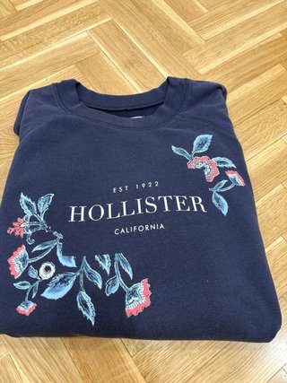 Sudadera Hollister Talla XS Floral Azul