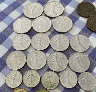 Lote 46 monedas antiguas Francia Francos
