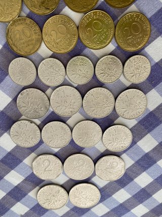Lote 46 monedas antiguas Francia Francos