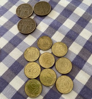 Lote 46 monedas antiguas Francia Francos