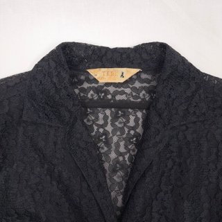 Blusa de encaje negro vintage Tern De Luxe talla XS S