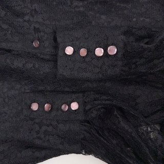 Blusa de encaje negro vintage Tern De Luxe talla XS S