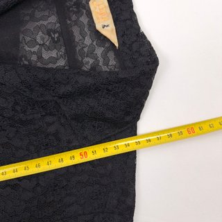 Blusa de encaje negro vintage Tern De Luxe talla XS S