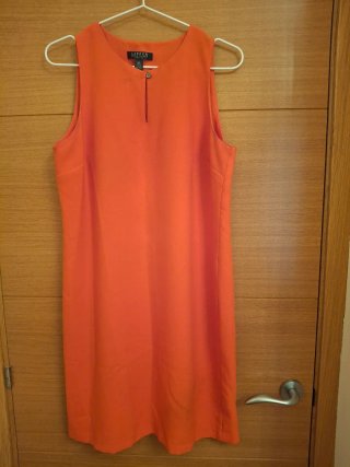 Vestido corto color coral Ralph Lauren