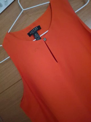 Vestido corto color coral Ralph Lauren