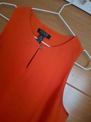 Vestido corto color coral Ralph Lauren