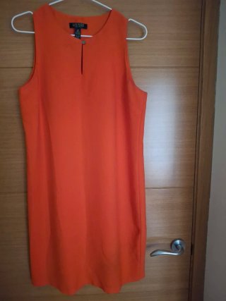 Vestido corto color coral Ralph Lauren