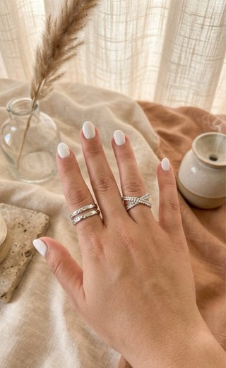 Set Anillos Acero Inoxidable Ajustables