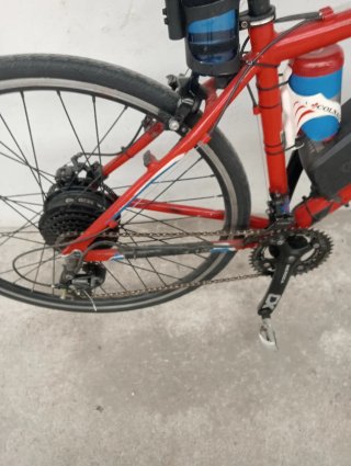 Bicicleta Eléctrica de Carretera Roja