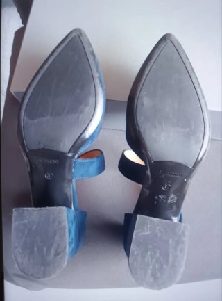Scarpe eleganti donna in camoscio blu nr.37