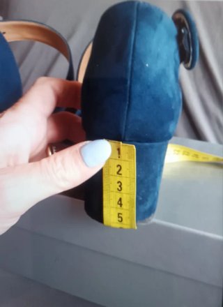 Scarpe eleganti donna in camoscio blu nr.37