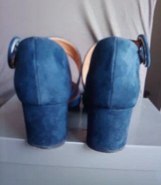 Scarpe eleganti donna in camoscio blu nr.37