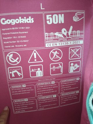 Chaleco salvavidas infantil Gogokids Talla L