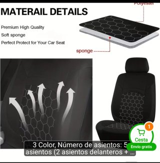 Juego 9 Fundas Asientos Coche Universales