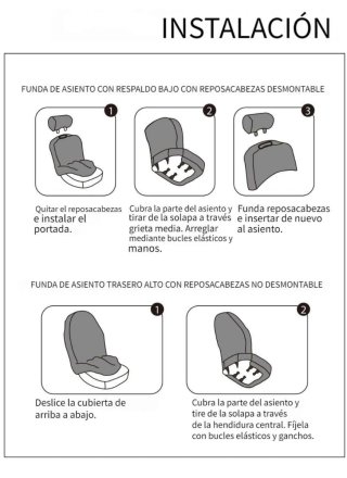 Juego 9 Fundas Asientos Coche Universales