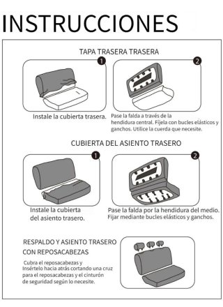 Juego 9 Fundas Asientos Coche Universales