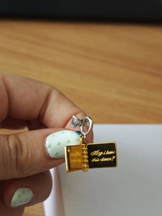 Pandora Charm Tarjeta Baile Bridgerton Azul