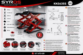 Elevador Tijera Bajo Perfil Superficie 3.5T