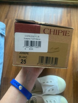 Chipie Scarpe Bimbo Bianche N. 25 Senza Lacci