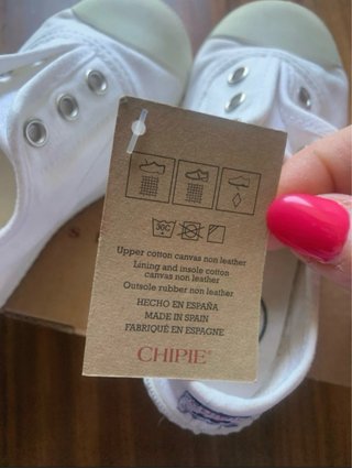 Chipie Scarpe Bimbo Bianche N. 25 Senza Lacci