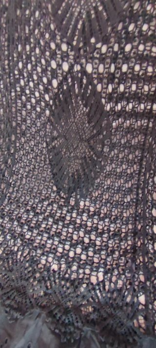 Vestido casaca calado negro