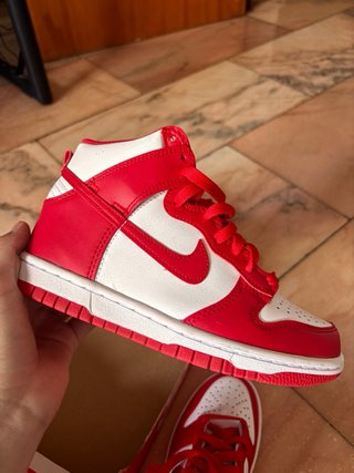 Nike Dunk High (GS) Rojo y Blanco