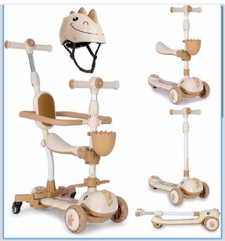 Patinete 3 en 1 con Casco Dinosaurio