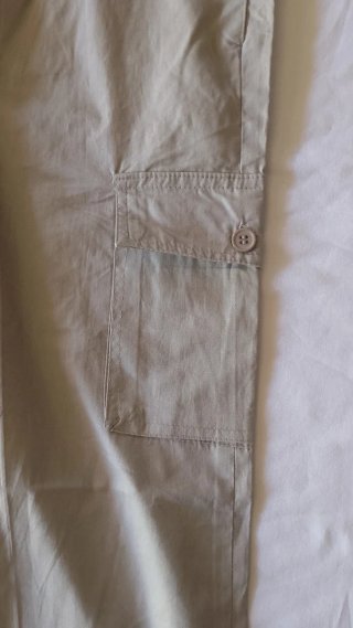 Pantaloni cargo uomo beige Cotone leggero estivo
