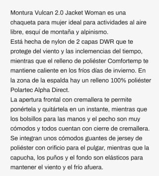 Chaqueta Montura Vulcan